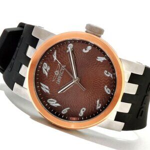 Invicta DNA Elegant Men's NEW 48mm Watch. Rose Gold Bezel Silicone Band #12794